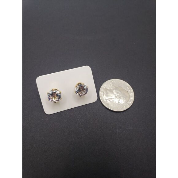 Cubic zirconia large stud earrings - Picture 1 of 3